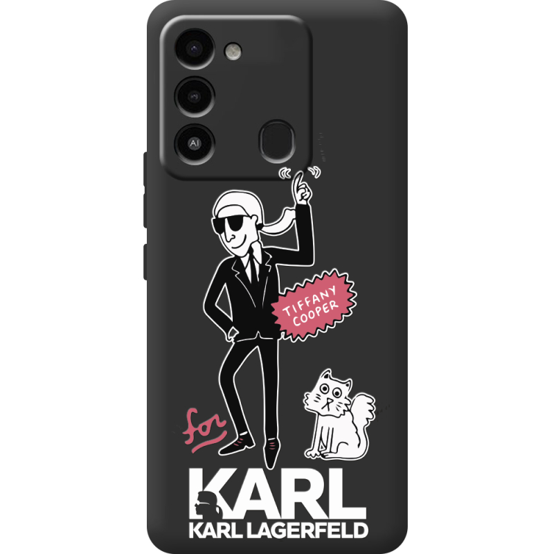 Черный чехол BoxFace Tecno Spark 8C For Karl