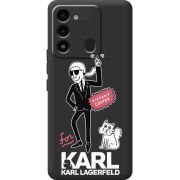 Черный чехол BoxFace Tecno Spark 8C For Karl