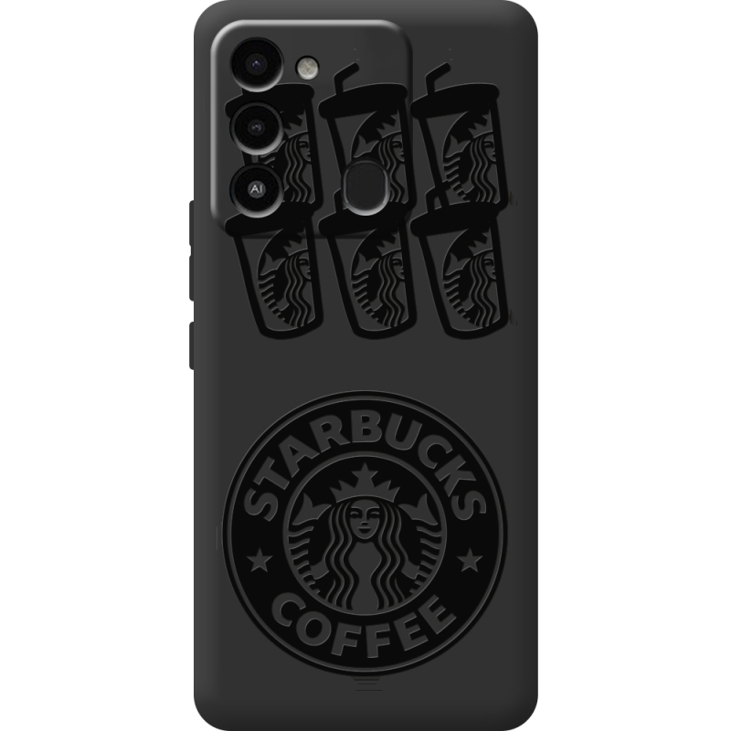 Черный чехол BoxFace Tecno Spark 8C Black Coffee