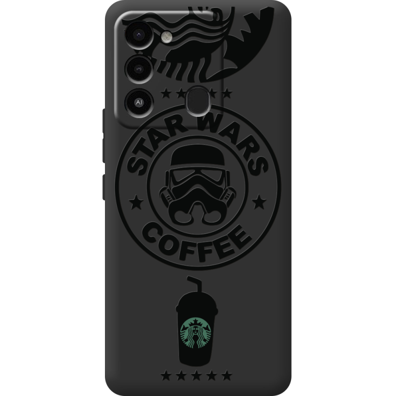 Черный чехол BoxFace Tecno Spark 8C Dark Coffee