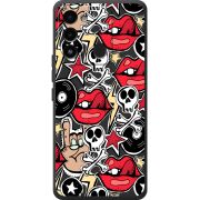 Черный чехол BoxFace Tecno Spark 8C Rock Graffiti