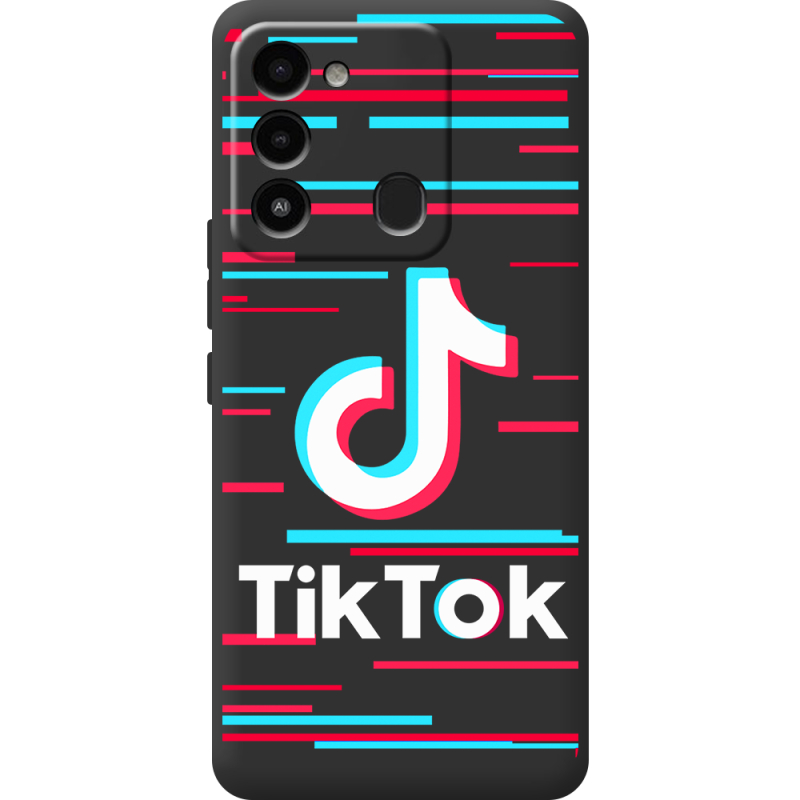 Черный чехол BoxFace Tecno Spark 8C Tik Tok