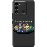 Черный чехол BoxFace Tecno Spark 8C Among Us Impostors