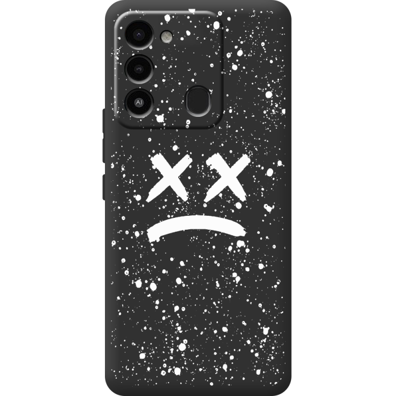 Черный чехол BoxFace Tecno Spark 8C Sad Way