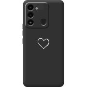 Черный чехол BoxFace Tecno Spark 8C My Heart