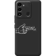 Черный чехол BoxFace Tecno Spark 8C Pew Pew