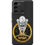 Черный чехол BoxFace Tecno Spark 8C NASA Spaceship