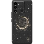 Черный чехол BoxFace Tecno Spark 8C Moon