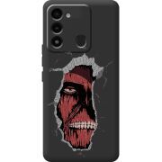 Черный чехол BoxFace Tecno Spark 8C Нападение на Титана