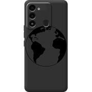 Черный чехол BoxFace Tecno Spark 8C Earth