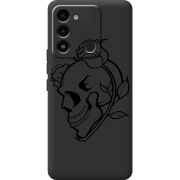 Черный чехол BoxFace Tecno Spark 8C Skull and Roses