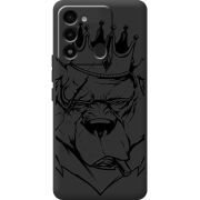 Черный чехол BoxFace Tecno Spark 8C Bear King