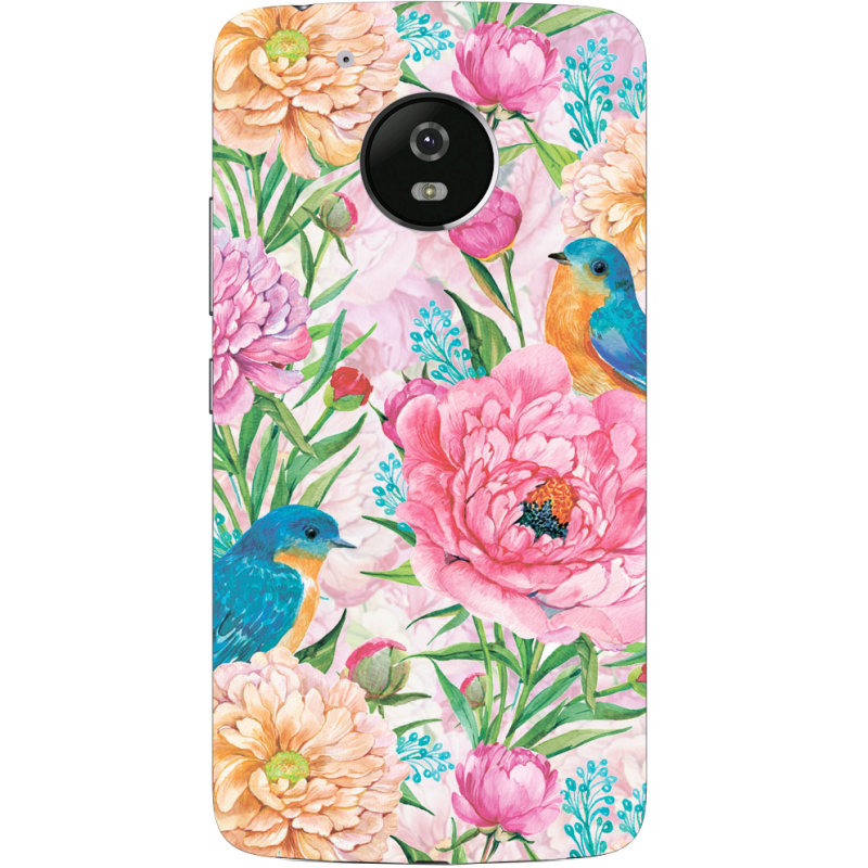 Чехол Uprint Motorola Moto G5 XT1676 Birds in Flowers