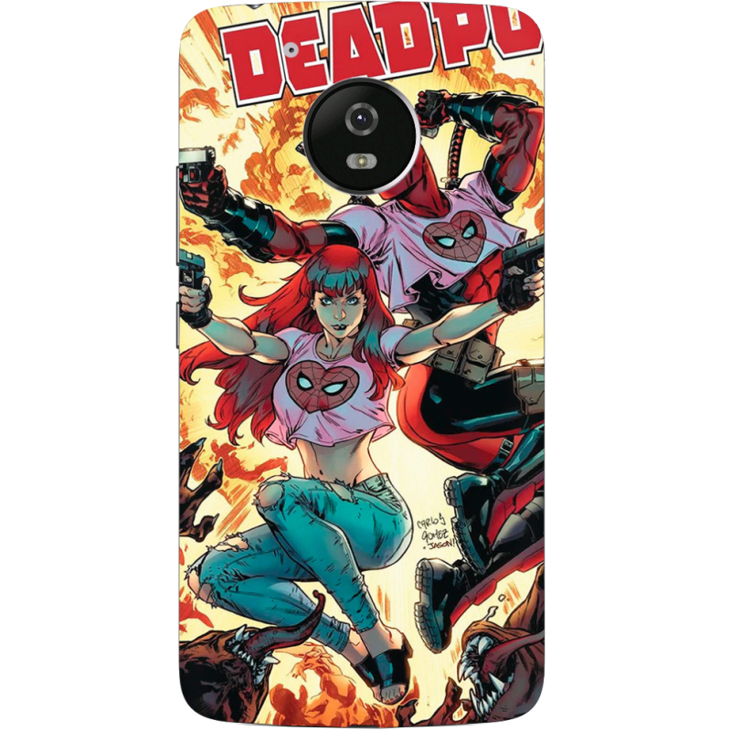 Чехол Uprint Motorola Moto G5 XT1676 Deadpool and Mary Jane