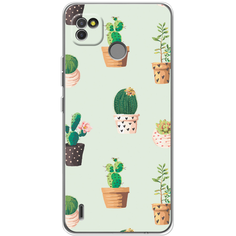 Чехол BoxFace Tecno POP 4 LTE L-green Cacti