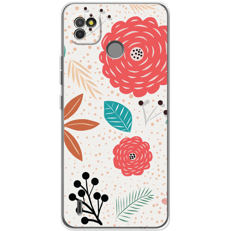 Чехол BoxFace Tecno POP 4 LTE Line Flowers