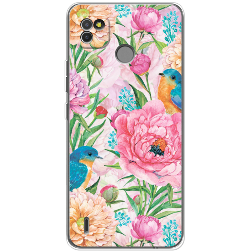 Чехол BoxFace Tecno POP 4 LTE Birds in Flowers