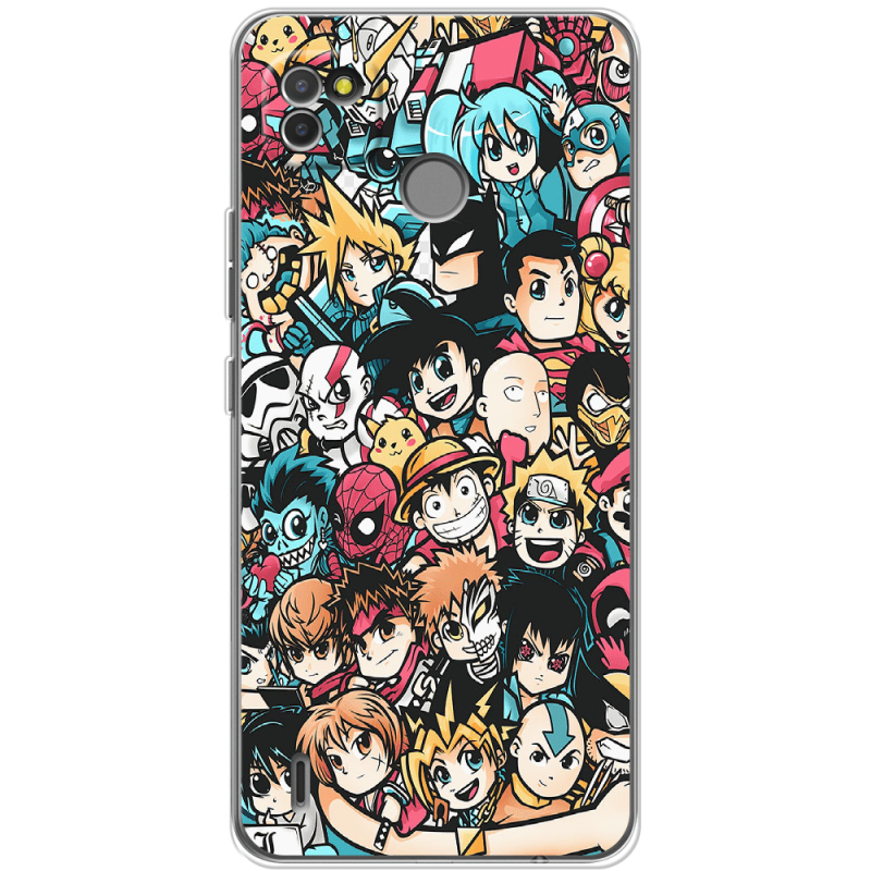 Чехол BoxFace Tecno POP 4 LTE Anime Stickers