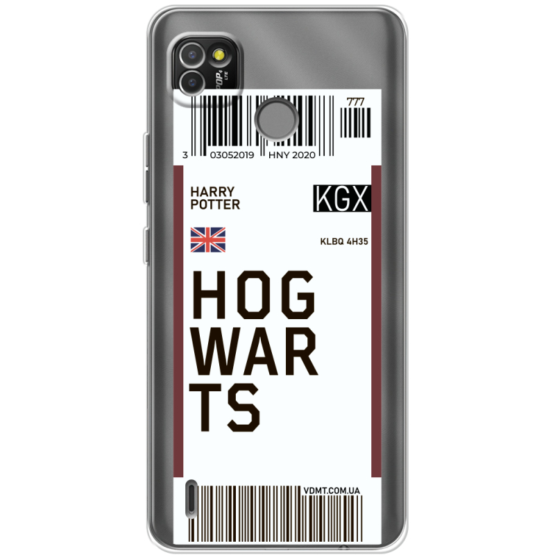 Прозрачный чехол BoxFace Tecno POP 4 LTE Ticket Hogwarts