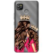 Прозрачный чехол BoxFace Tecno POP 4 LTE Queen and Princess