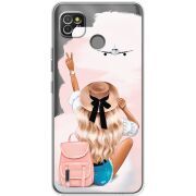 Прозрачный чехол BoxFace Tecno POP 4 LTE Travel Girl