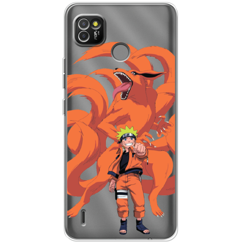 Прозрачный чехол BoxFace Tecno POP 4 LTE Naruto and Kurama