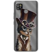 Прозрачный чехол BoxFace Tecno POP 4 LTE Steampunk Cat