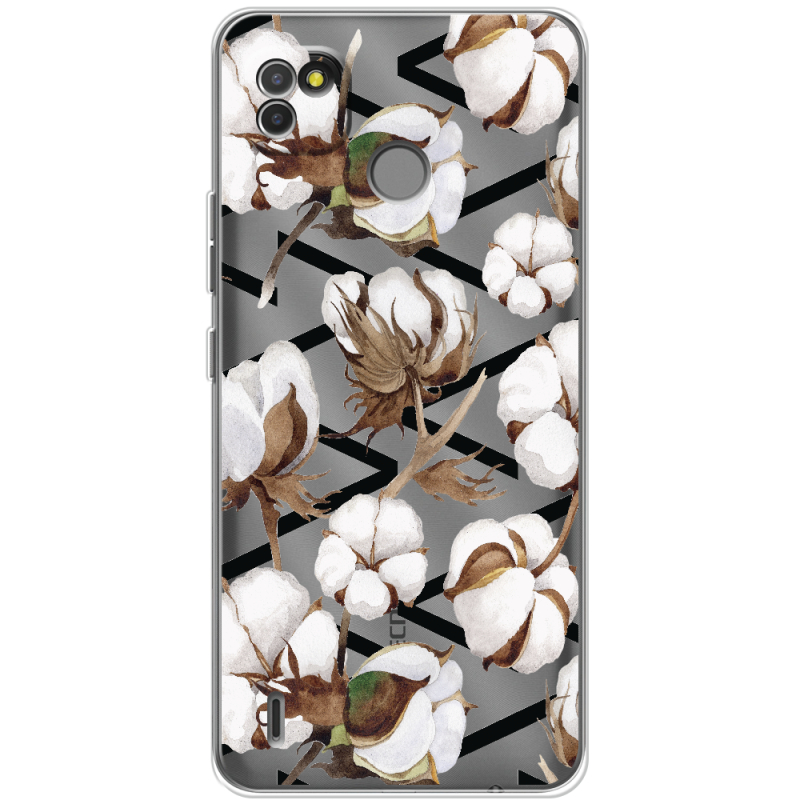 Прозрачный чехол BoxFace Tecno POP 4 LTE Cotton flowers