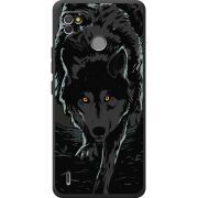 Черный чехол BoxFace Tecno POP 4 LTE Wolf