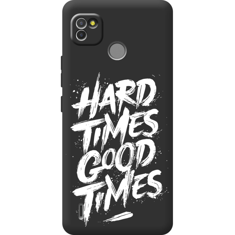 Черный чехол BoxFace Tecno POP 4 LTE Hard Times Good Times