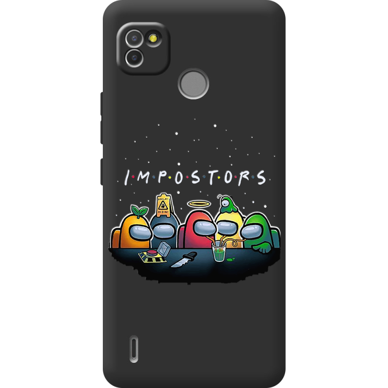 Черный чехол BoxFace Tecno POP 4 LTE Among Us Impostors