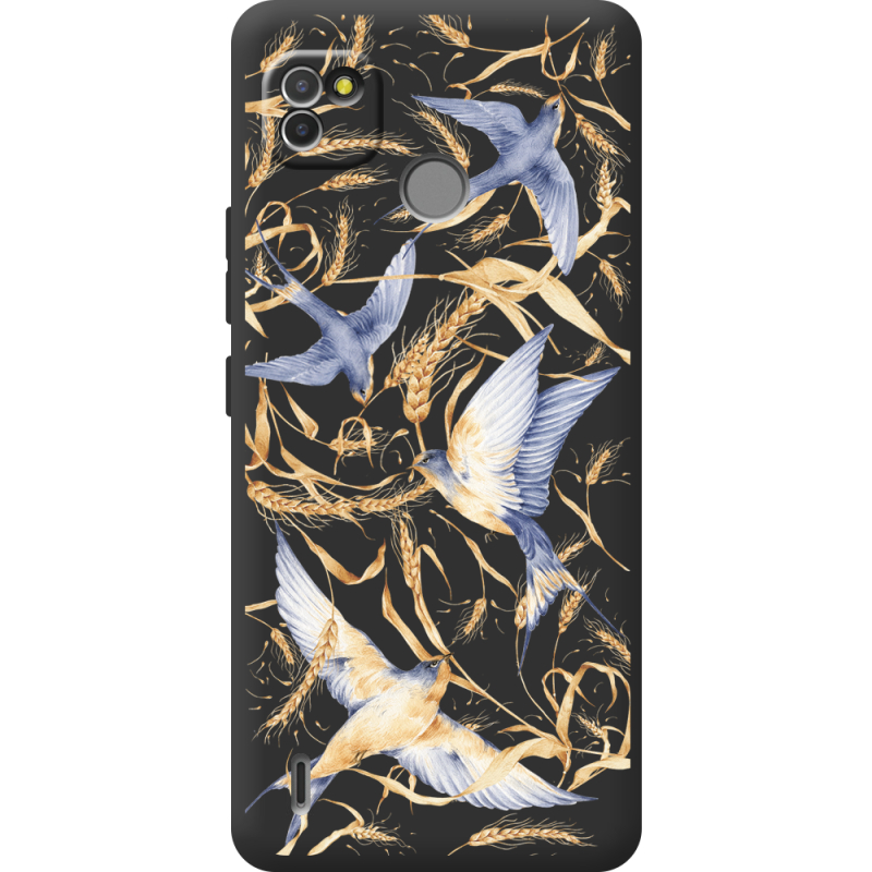 Черный чехол BoxFace Tecno POP 4 LTE Ластівки