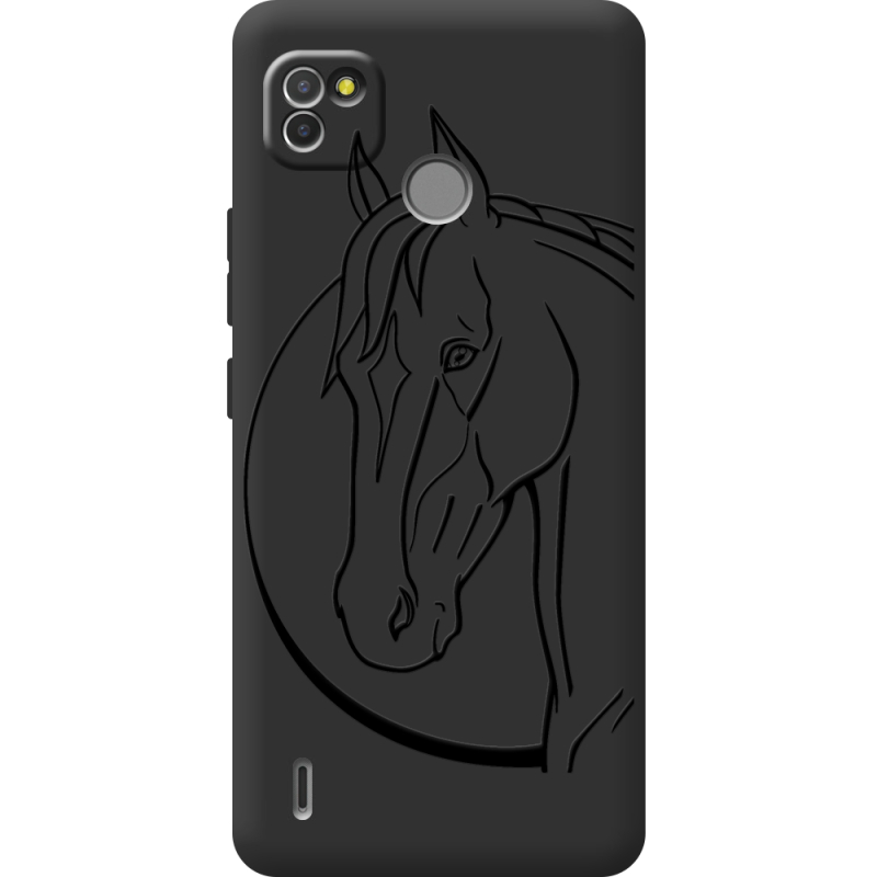 Черный чехол BoxFace Tecno POP 4 LTE Horse