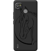 Черный чехол BoxFace Tecno POP 4 LTE Horse