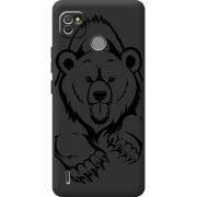 Черный чехол BoxFace Tecno POP 4 LTE Grizzly Bear