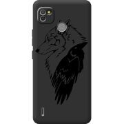 Черный чехол BoxFace Tecno POP 4 LTE Wolf and Raven