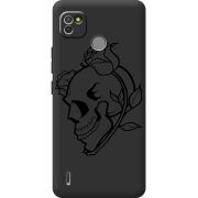 Черный чехол BoxFace Tecno POP 4 LTE Skull and Roses