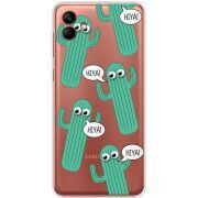 Прозрачный чехол BoxFace Samsung Galaxy A04e (A042) с 3D-глазками HIYA