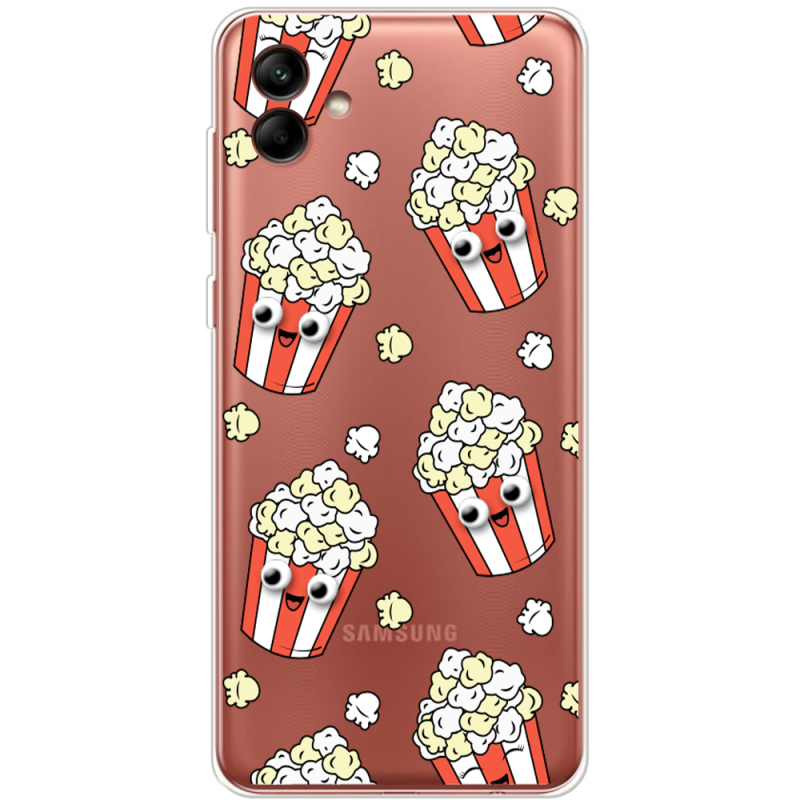 Прозрачный чехол BoxFace Samsung Galaxy A04e (A042) с 3D-глазками Popcorn