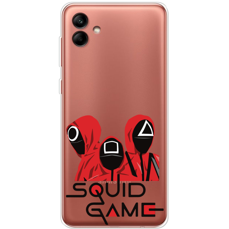 Прозрачный чехол BoxFace Samsung Galaxy A04e (A042) siquid game люди в красном