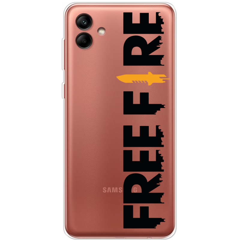 Прозрачный чехол BoxFace Samsung Galaxy A04e (A042) Free Fire Black Logo