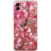 Прозрачный чехол BoxFace Samsung Galaxy A04e (A042) Pink Magnolia