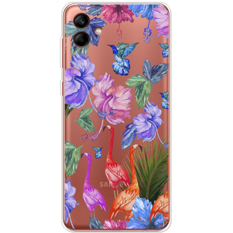 Прозрачный чехол BoxFace Samsung Galaxy A04e (A042) Flamingo