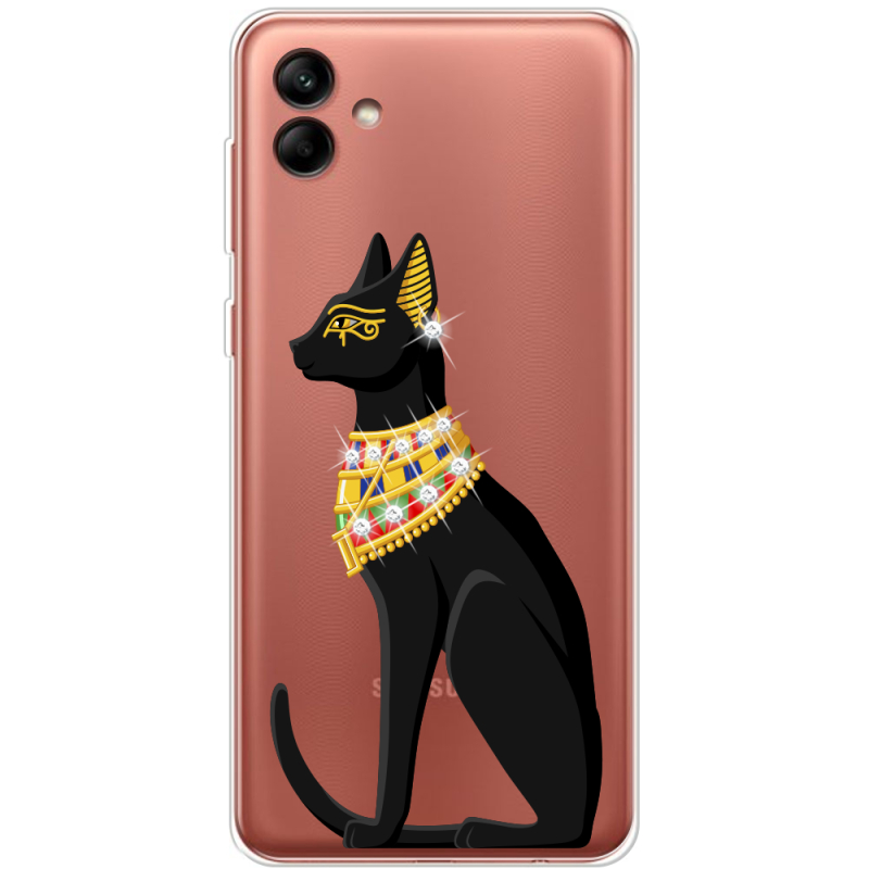 Чехол со стразами Samsung Galaxy A04e (A042) Egipet Cat