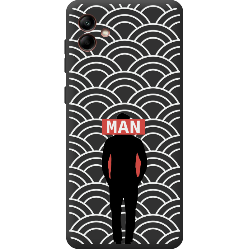 Черный чехол BoxFace Samsung Galaxy A04e (A042) Man Pattern