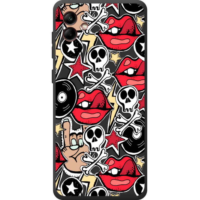 Черный чехол BoxFace Samsung Galaxy A04e (A042) Rock Graffiti