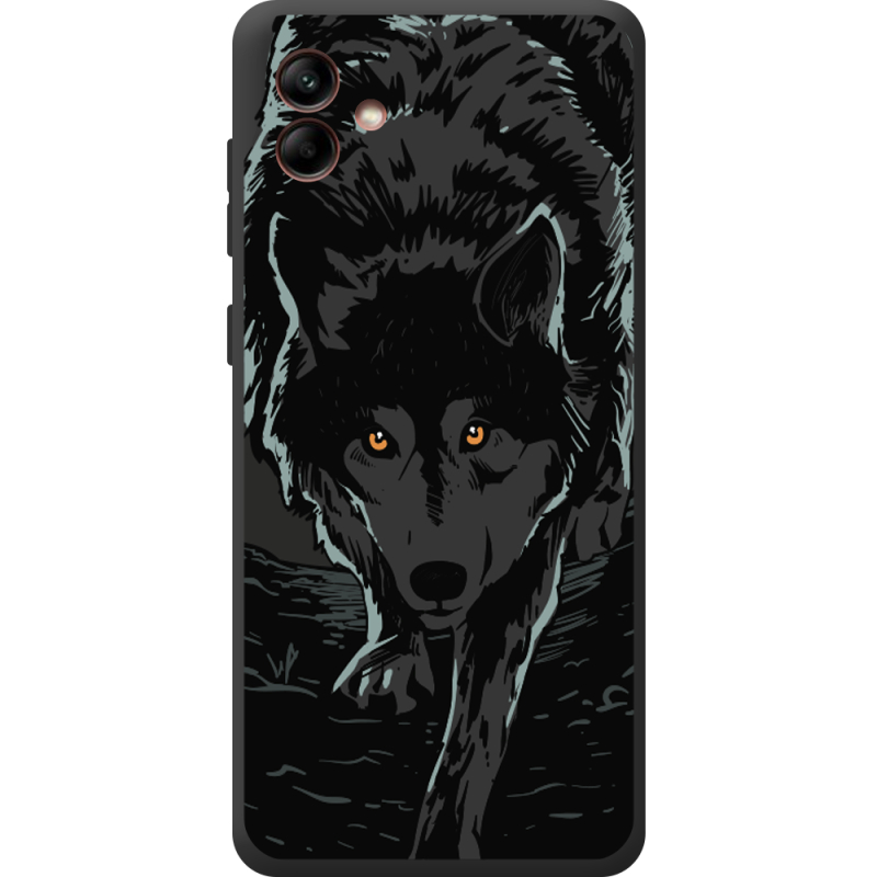 Черный чехол BoxFace Samsung Galaxy A04e (A042) Wolf