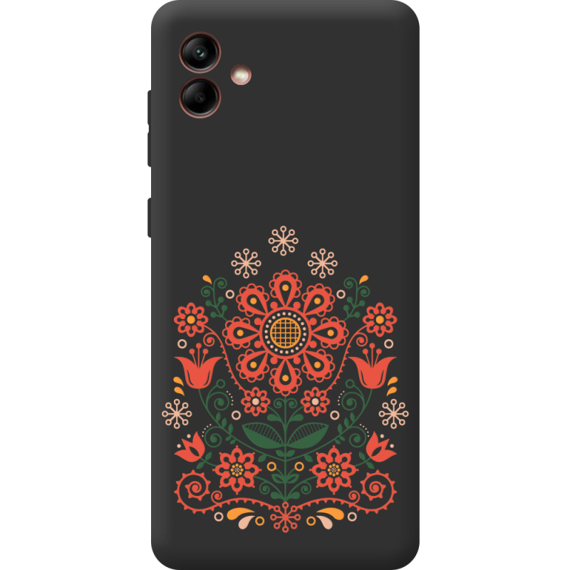 Черный чехол BoxFace Samsung Galaxy A04e (A042) Ukrainian Ornament