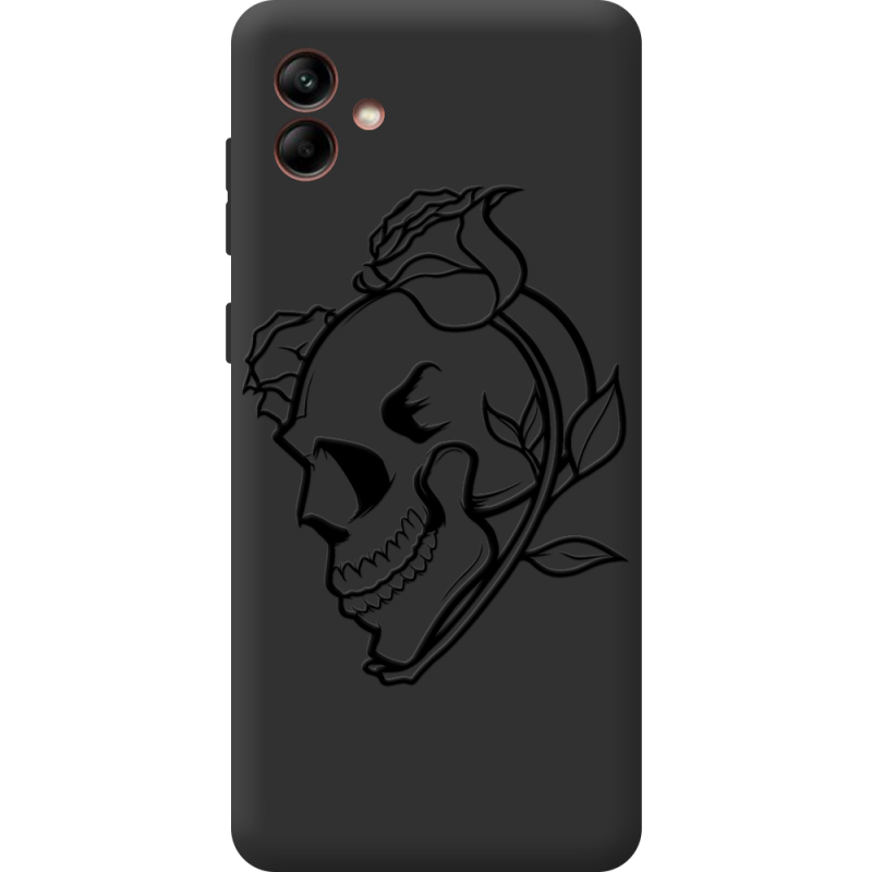 Черный чехол BoxFace Samsung Galaxy A04e (A042) Skull and Roses