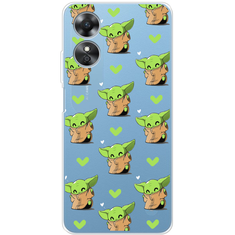 Прозрачный чехол BoxFace OPPO A17 Pattern Baby Yoda